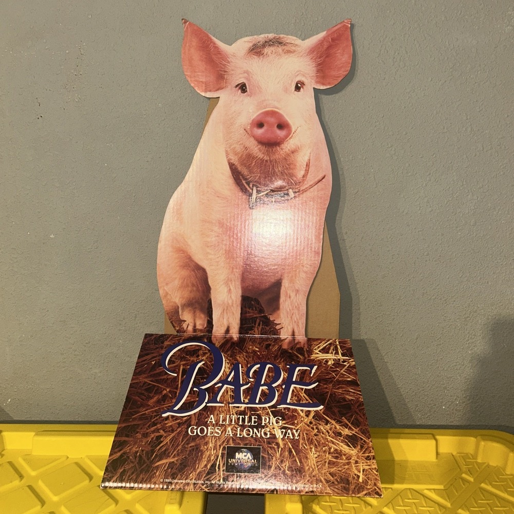 BABE 1995 VINTAGE CHARACTER STANDEE PROMO DISPLAY THAT'LL DO PIG